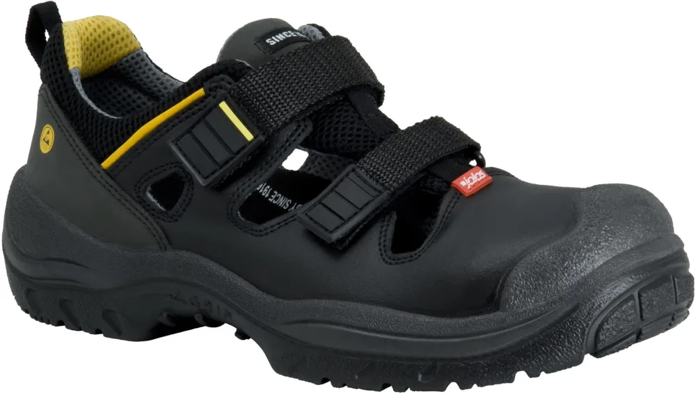 Jalas 3108 Monza Grip Skyddssandal S1P, svart, kardborre 47