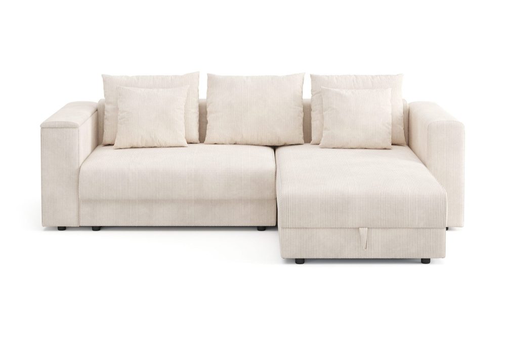 Bergen Extra djup 3-sits Bäddsoffa med Divan och Bäddmadrass i Latex och Tvättbar klädsel