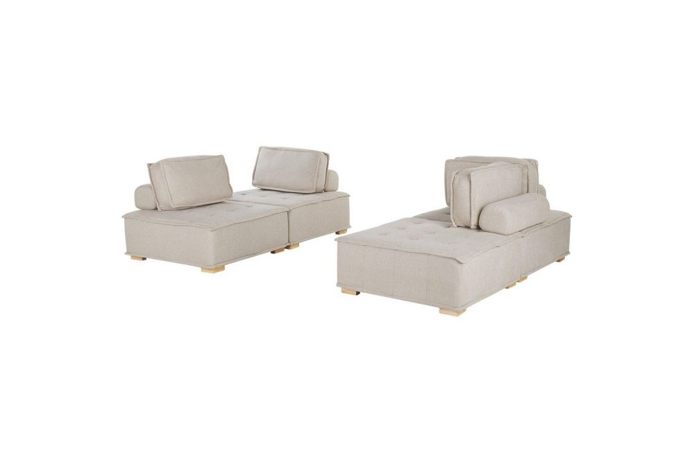 Modulsoffa Tibro Beige/ljust trä