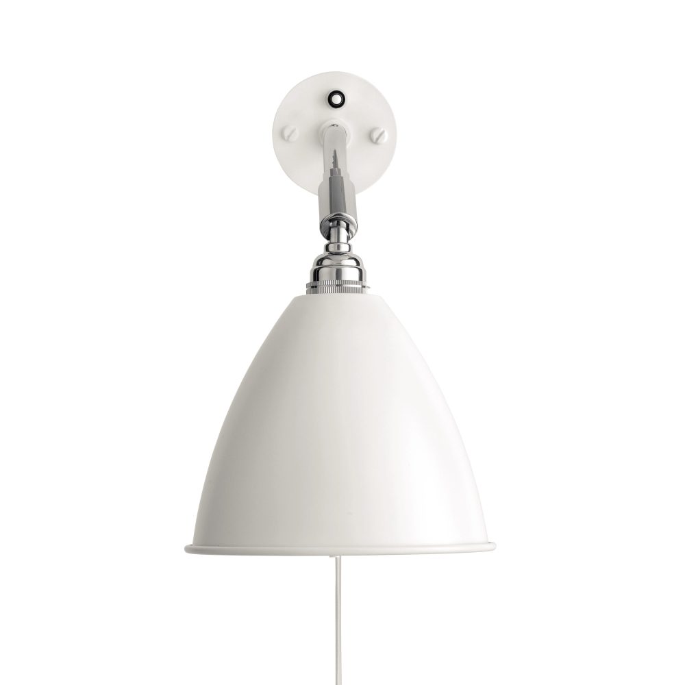 Bestlite BL7 vägglampa, matt vit-krom