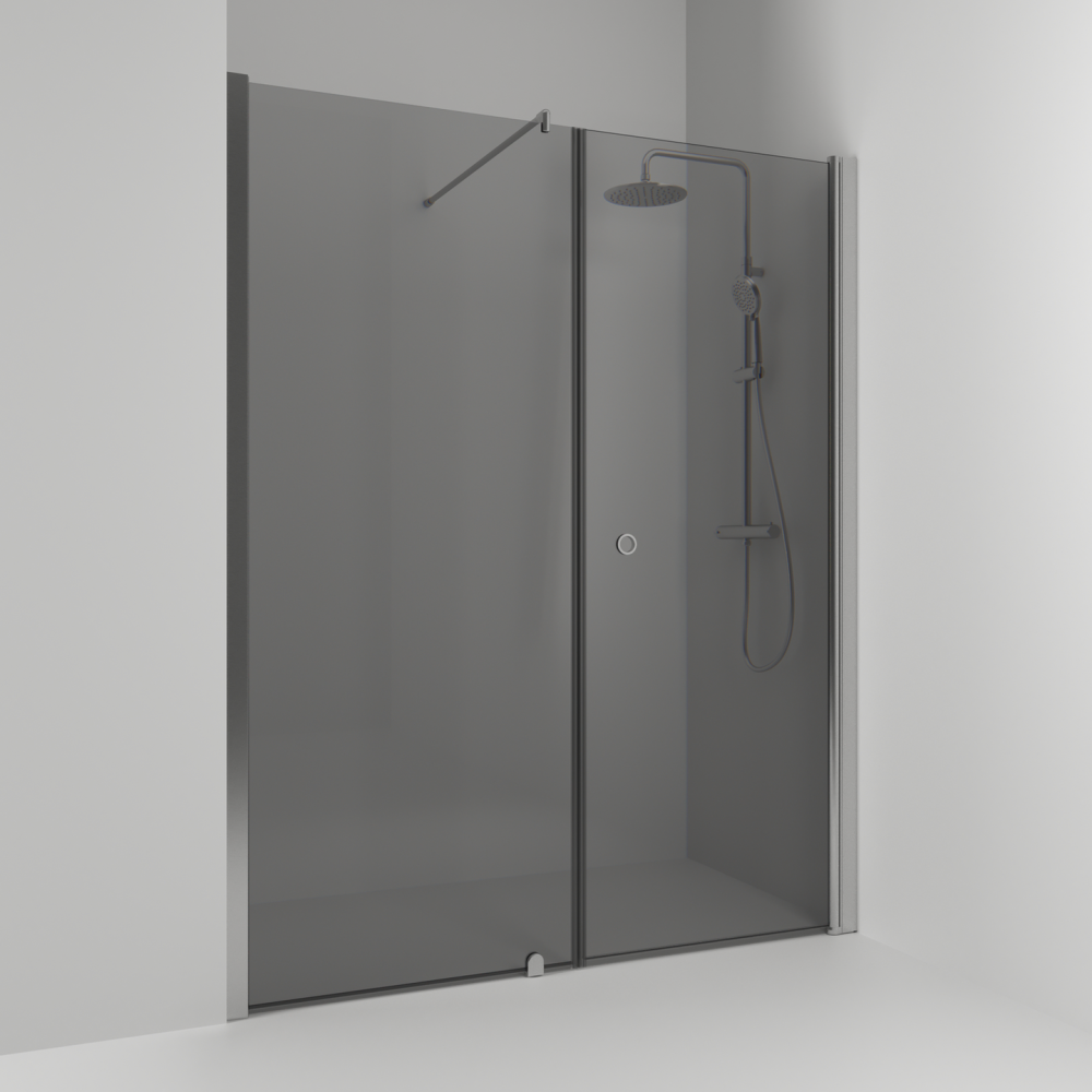 NISCHDUSCH SVEDBERGS RAK/FAST SK HG MA/RÖ 158, MATT RÖKGLAS 158X198CM