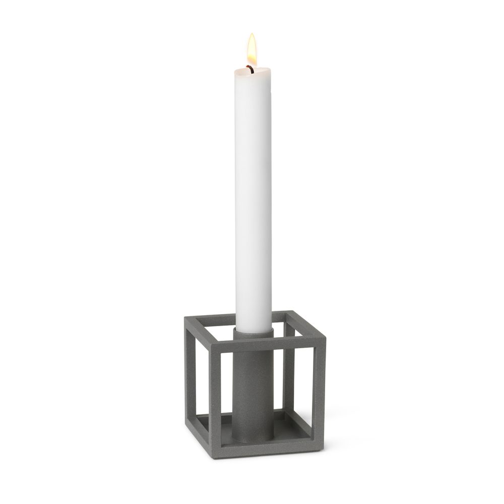 Kubus 1 ljusstake, Grå