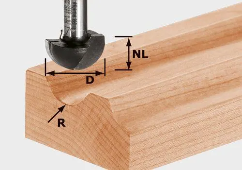 Festool HW S8 R6,35 Hålkälsfräs 8mm spindel
