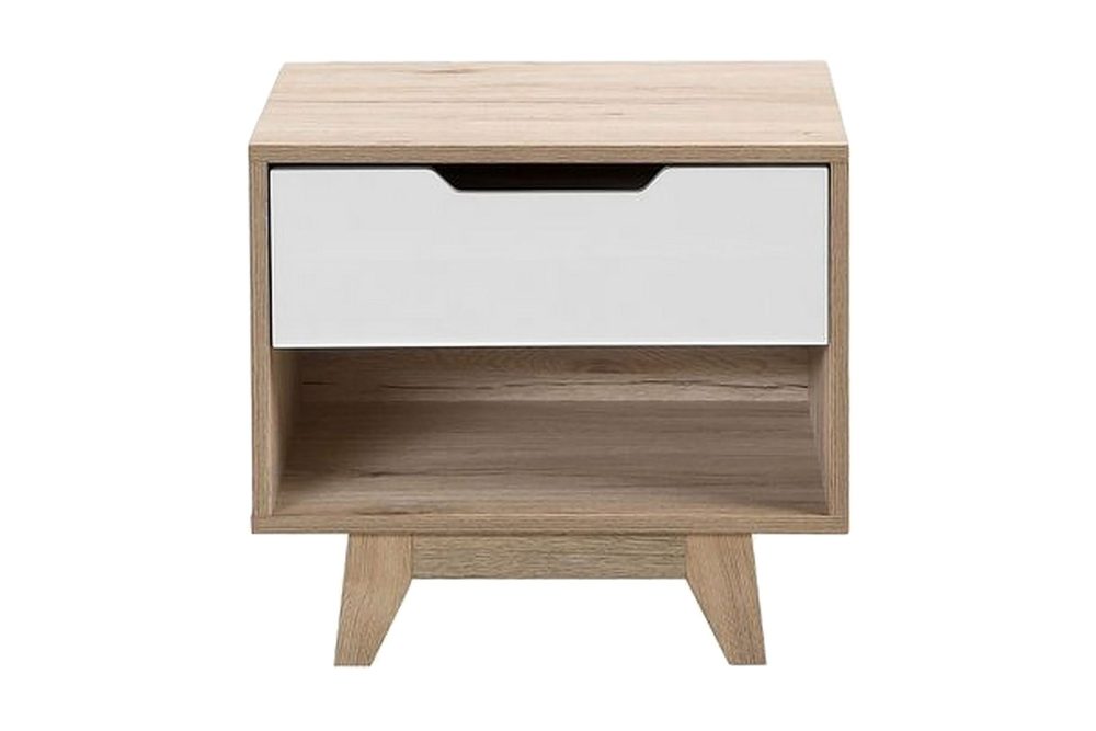 Hultz Sängbord 50 cm med Förvaring Låda + Hylla