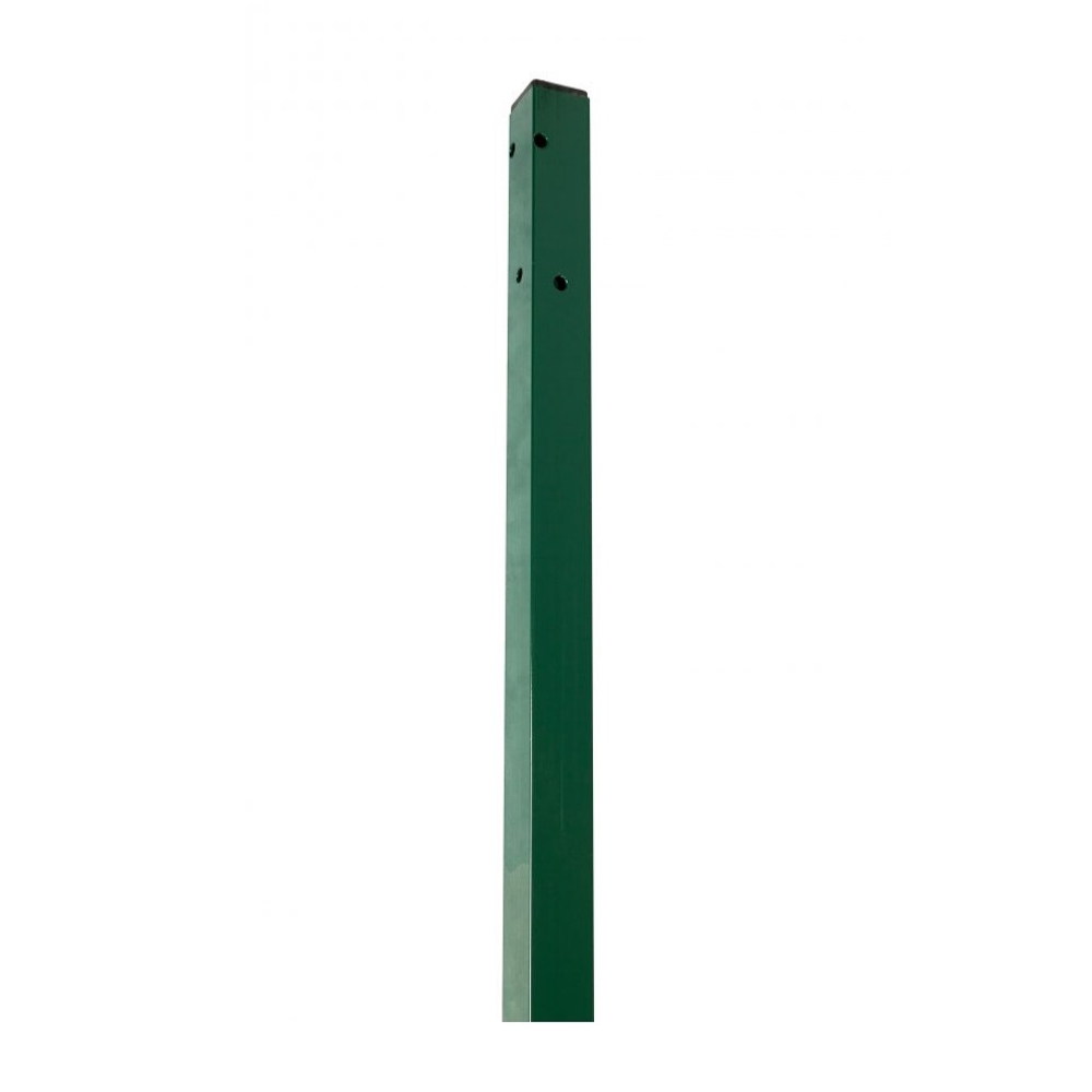 Ändstolpe 40x40x1000mm Komplett Mörkgrön Häggroth Stängsel