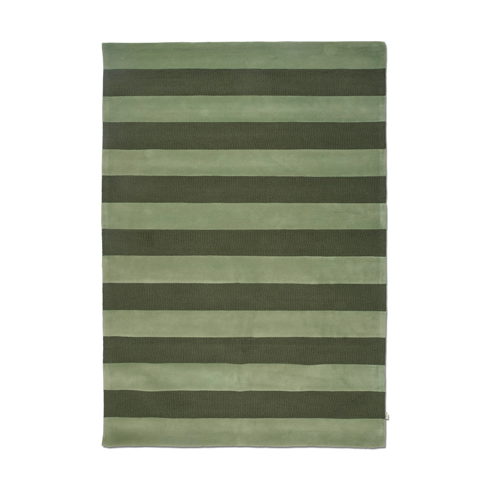 Stripe Boucle matta, Green, 170x230 cm