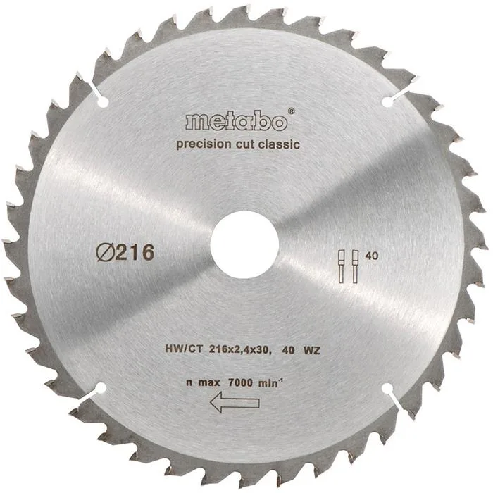 Metabo 628060000 Sågklinga 216x30 mm