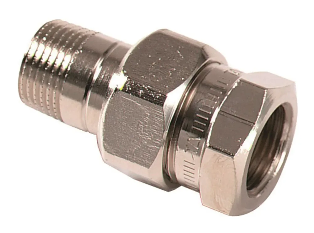 TA 50015115 Radiatorkoppling rak, förnicklad G15 - Bild 2