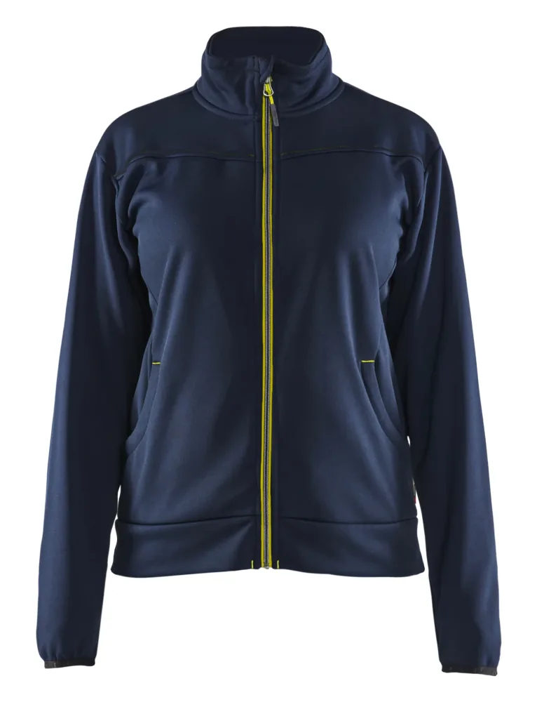 Blåkläder 339425268633XXXL Tröja marinblå(gul, helzip 3XL