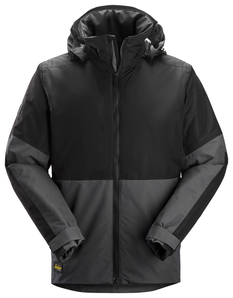 VINTERJACKA SNICKERS WORKWEAR FODRAD AW WP, STÅLGRÅ/SVART STL XS