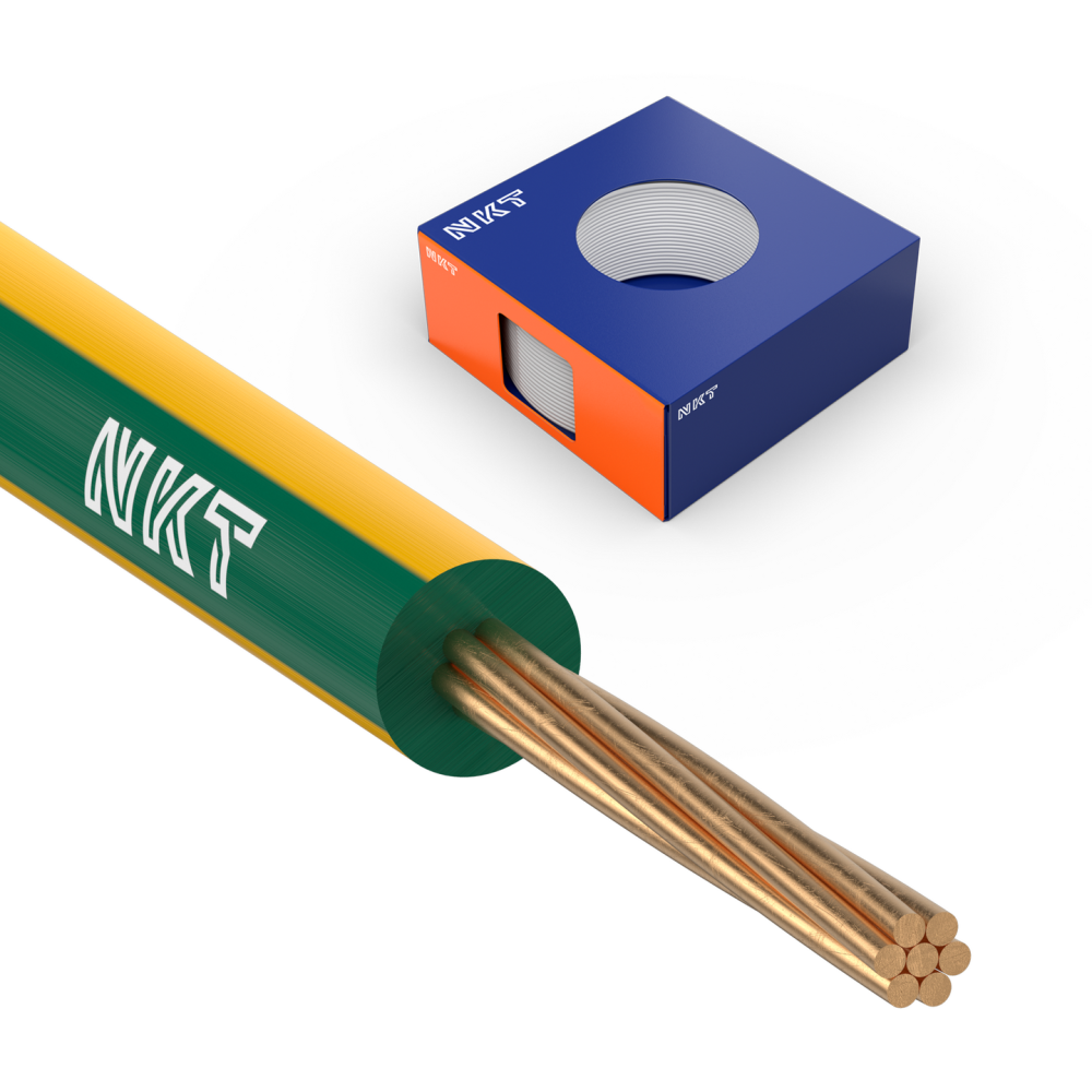 INSTALLATIONSKABEL NKT 1,5 GRÖNGUL FQ XTRA DCA R100