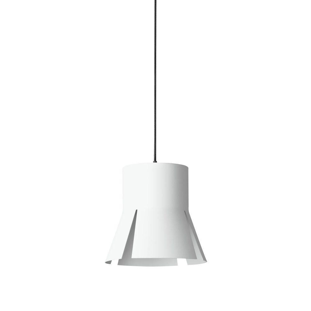 Split vit taklampa, medium