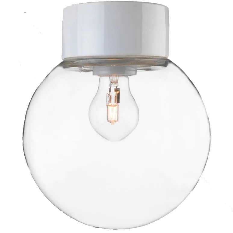 Ifö Electric Classic Glob 200 Takarmatur IP54, rak, E27, rak Svart