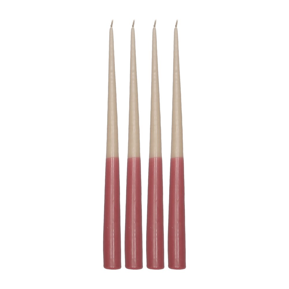 Affinity antikljus tvåfärgade 4-pack 32cm, Beige-red