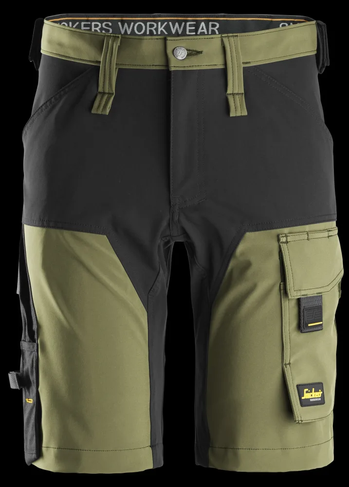 Snickers Workwear 6175 Fullstretchshorts grön/svart 54