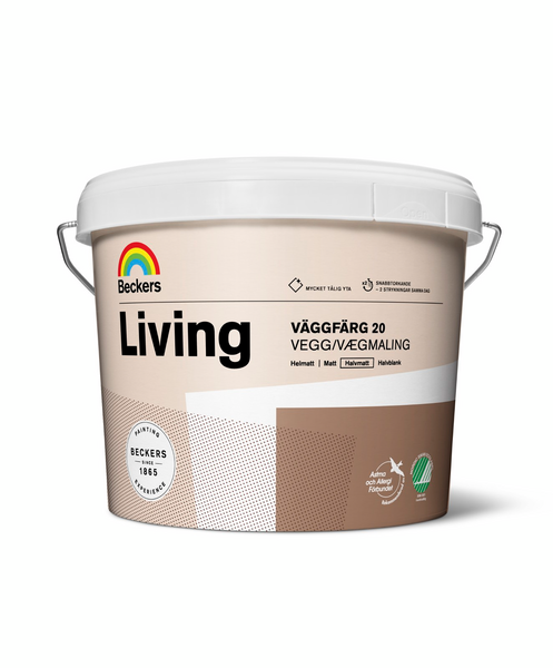 VÄGGFÄRG BECKERS LIVING 20 VIT/A 2,7L