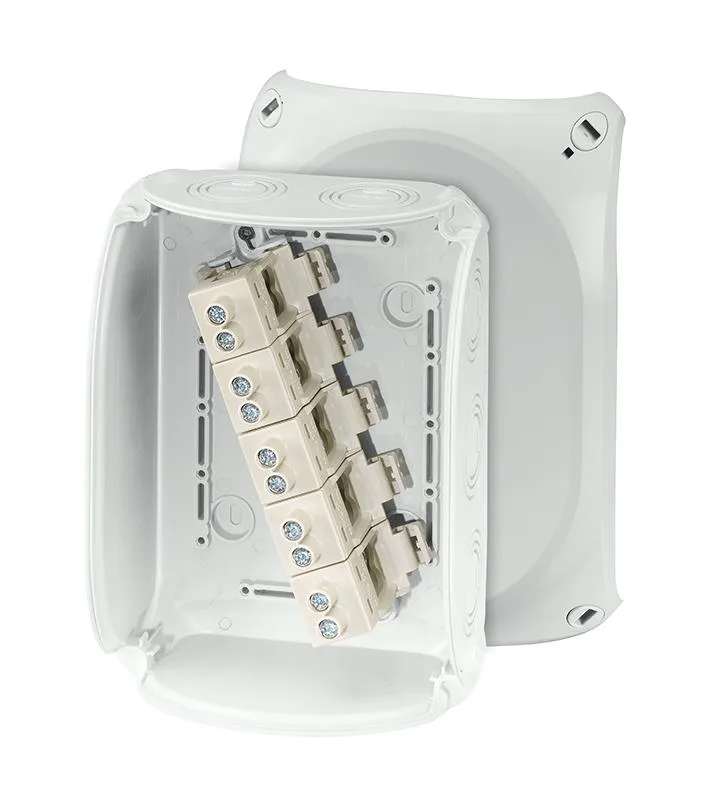 Hensel KF 1616 G Kopplingsdosa grå, IP66, glasfiber, 16-50 mm² 16 mm², 155x210 mm
