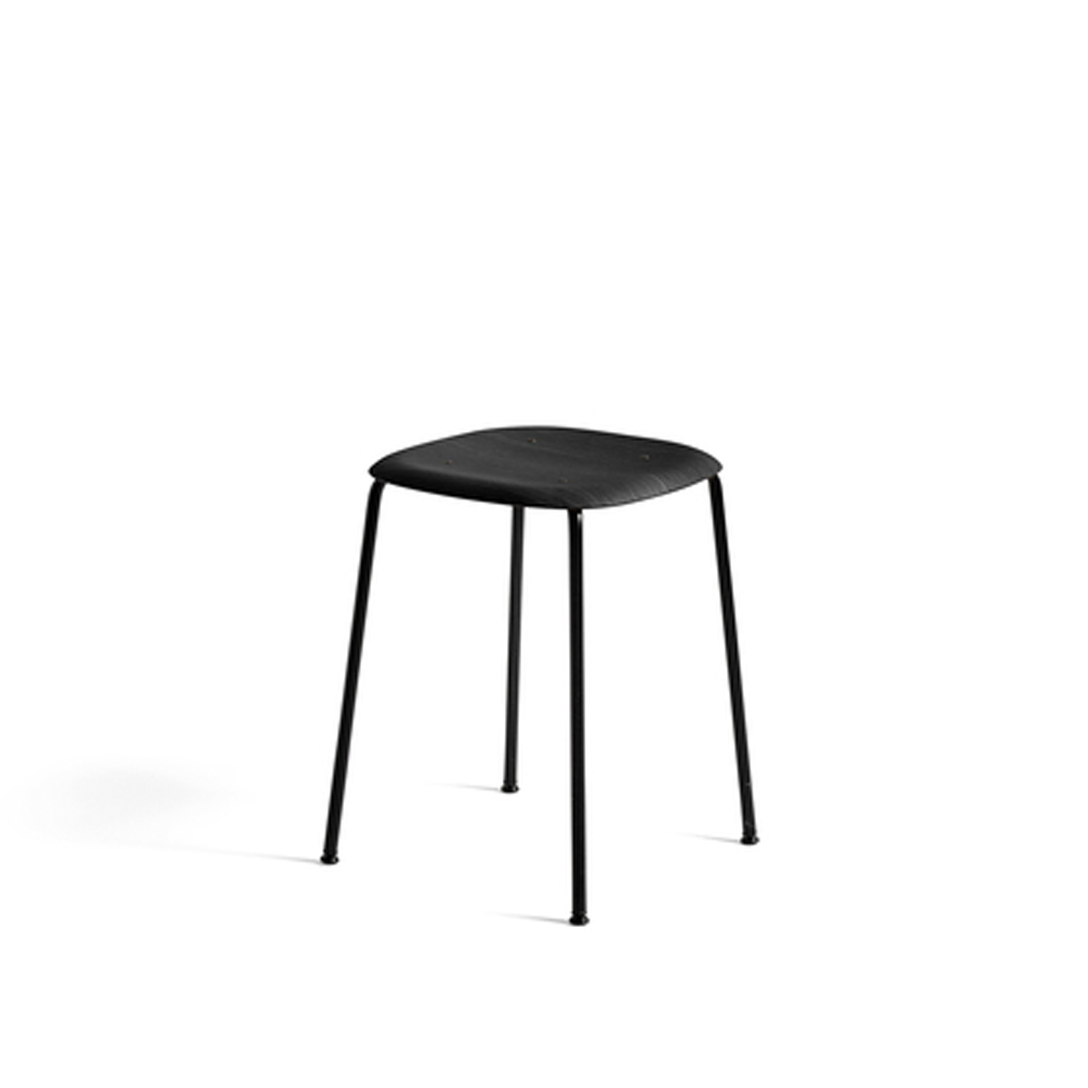 Soft Edge 70 pall, Svart ek-svart stålstativ