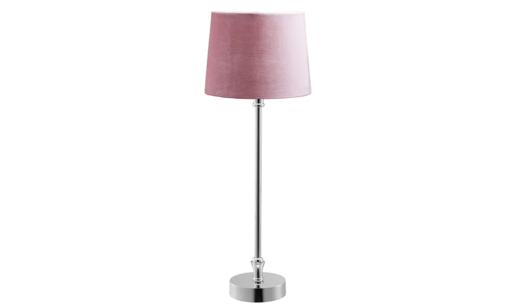 LIAM Bordslampa 59cm Silver/Rosa