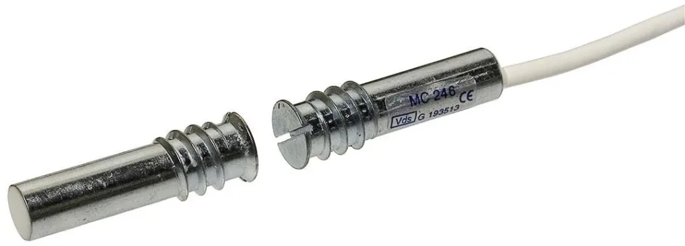 Alarmtech MC 246-6LSZH Magnetkontakt 1 växlingskontakt 6 m kabel