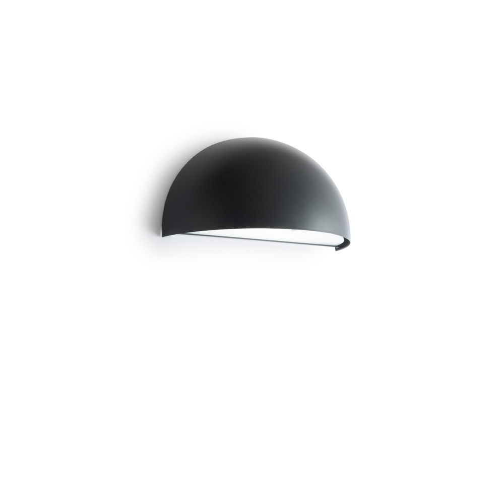Rørhat vägglampa, black, led