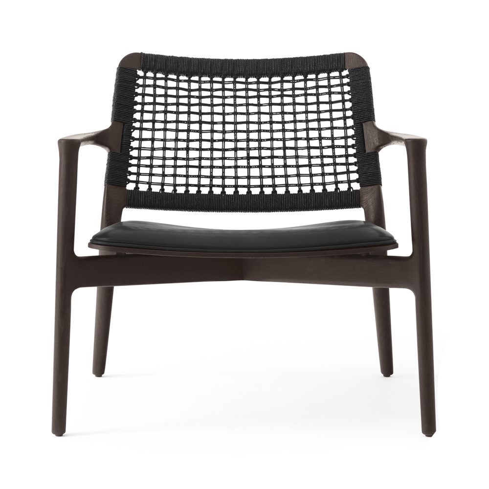 Vipp488 Cabin loungefåtölj, Dark oak-black leather