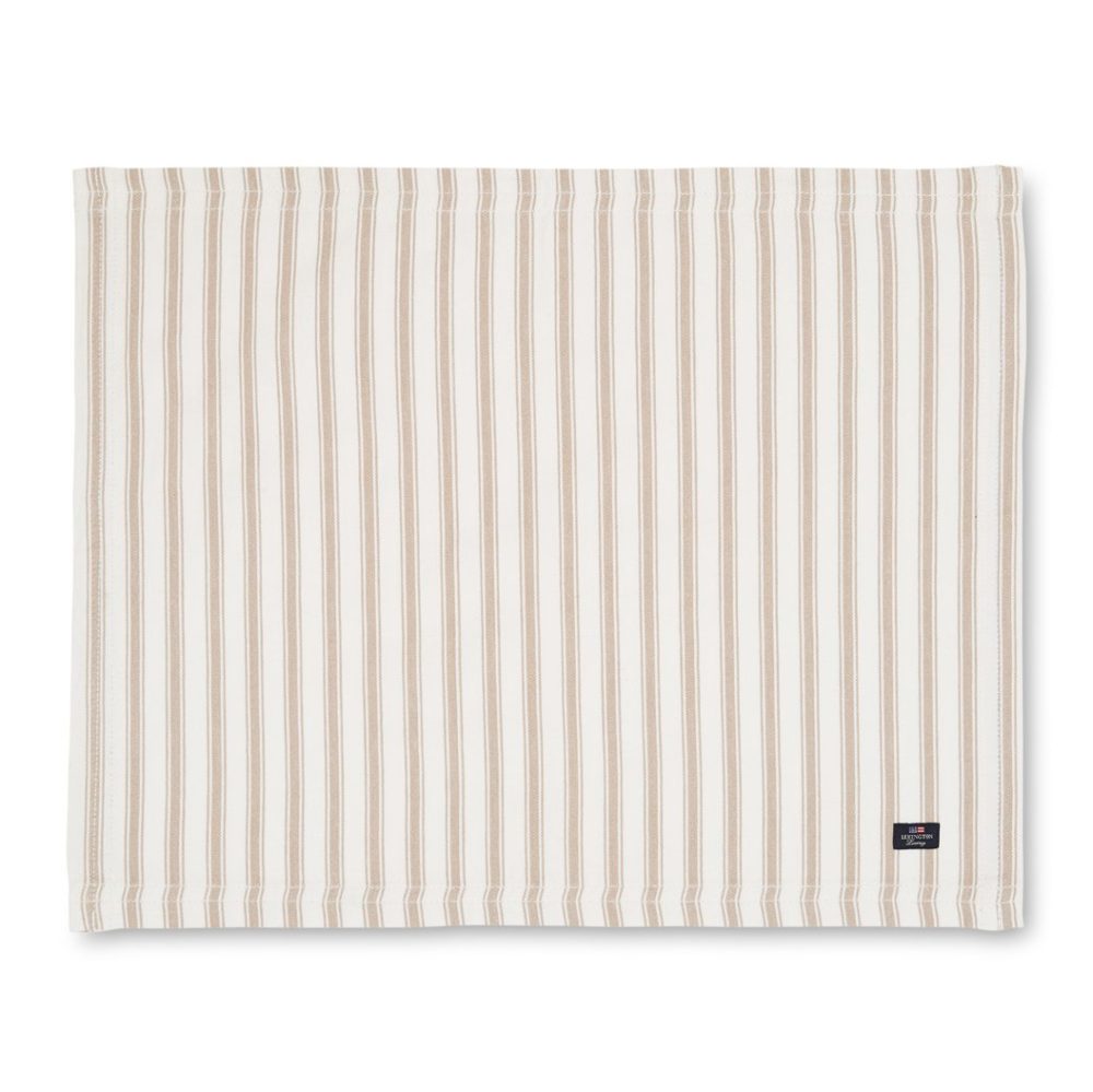 Icons Herringbone Striped bordstablett 40x50 cm, Beige-white