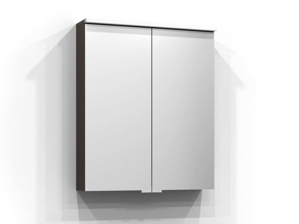 SPEGELSKÅP SVEDBERGS SAREK BRUN ASK LED EL 2HYLL TVLJ 60X71,6X15,1CM
