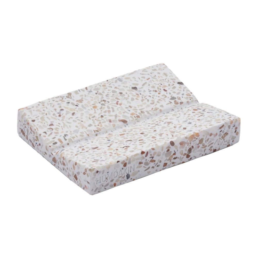 Humdakin Terrazzo tvålfat 9x19 cm, Röd-beige