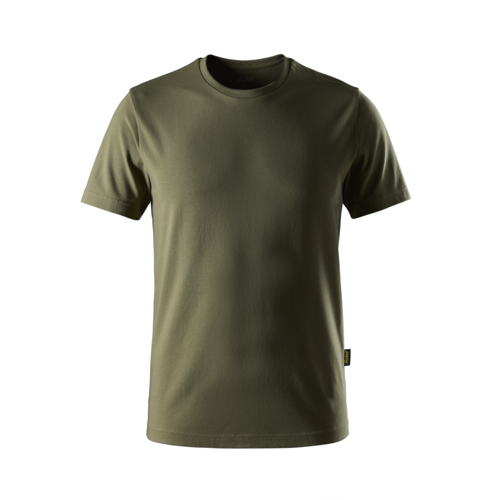 T-SHIRT SLIM FIT KHAKIGRÖN STL S
