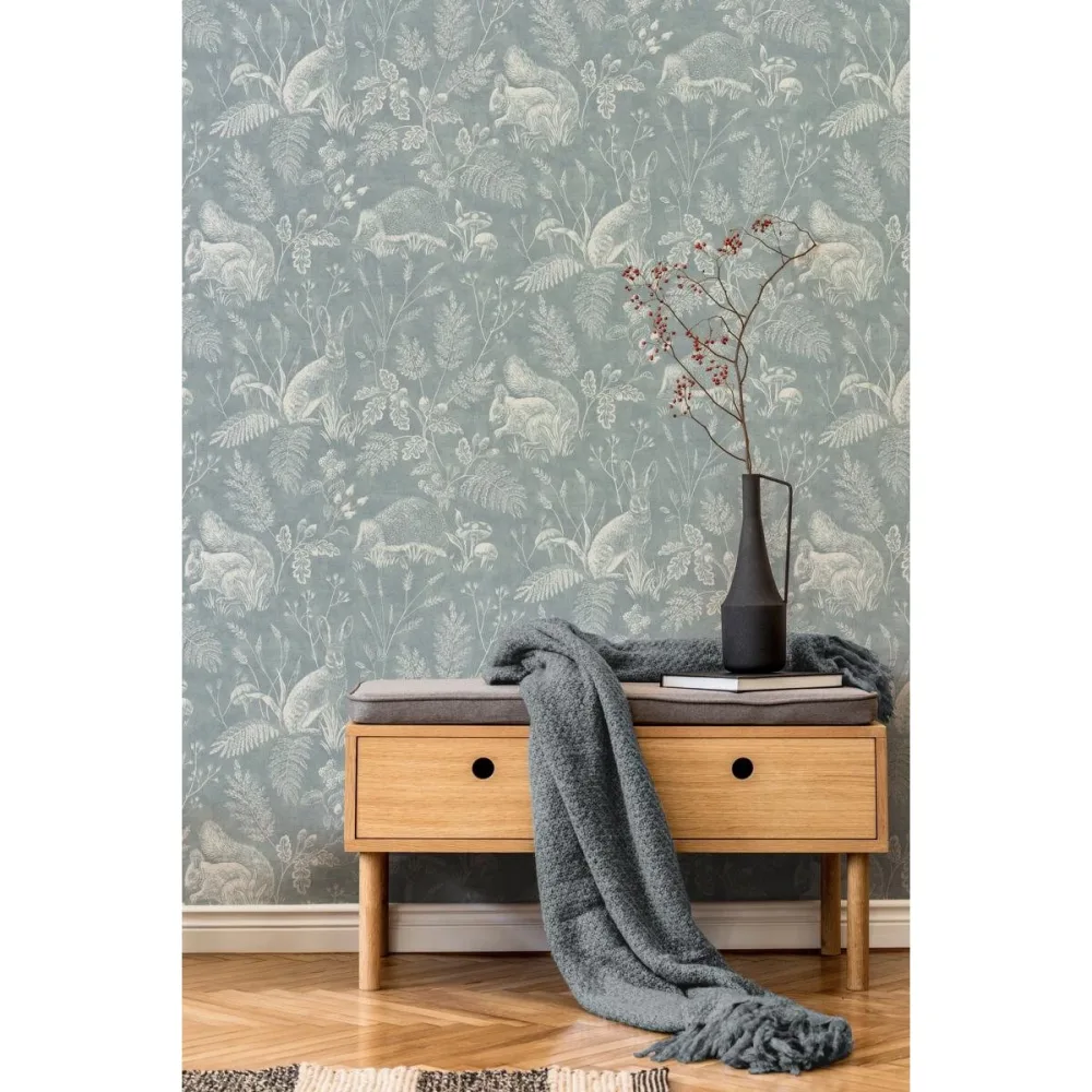 Ashdown Woodland Toile M1802 Blå Tapet | Stuvbutiken - Bild 3