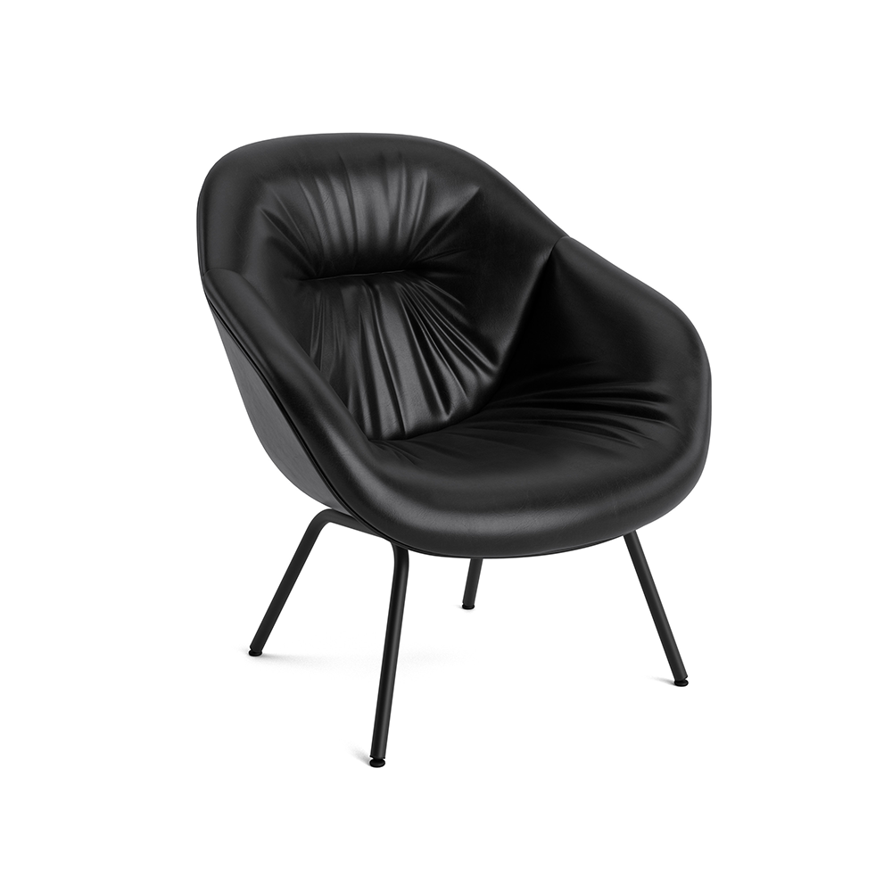 About a Lounge 87 Soft fåtölj, Sense black-svart stålstativ