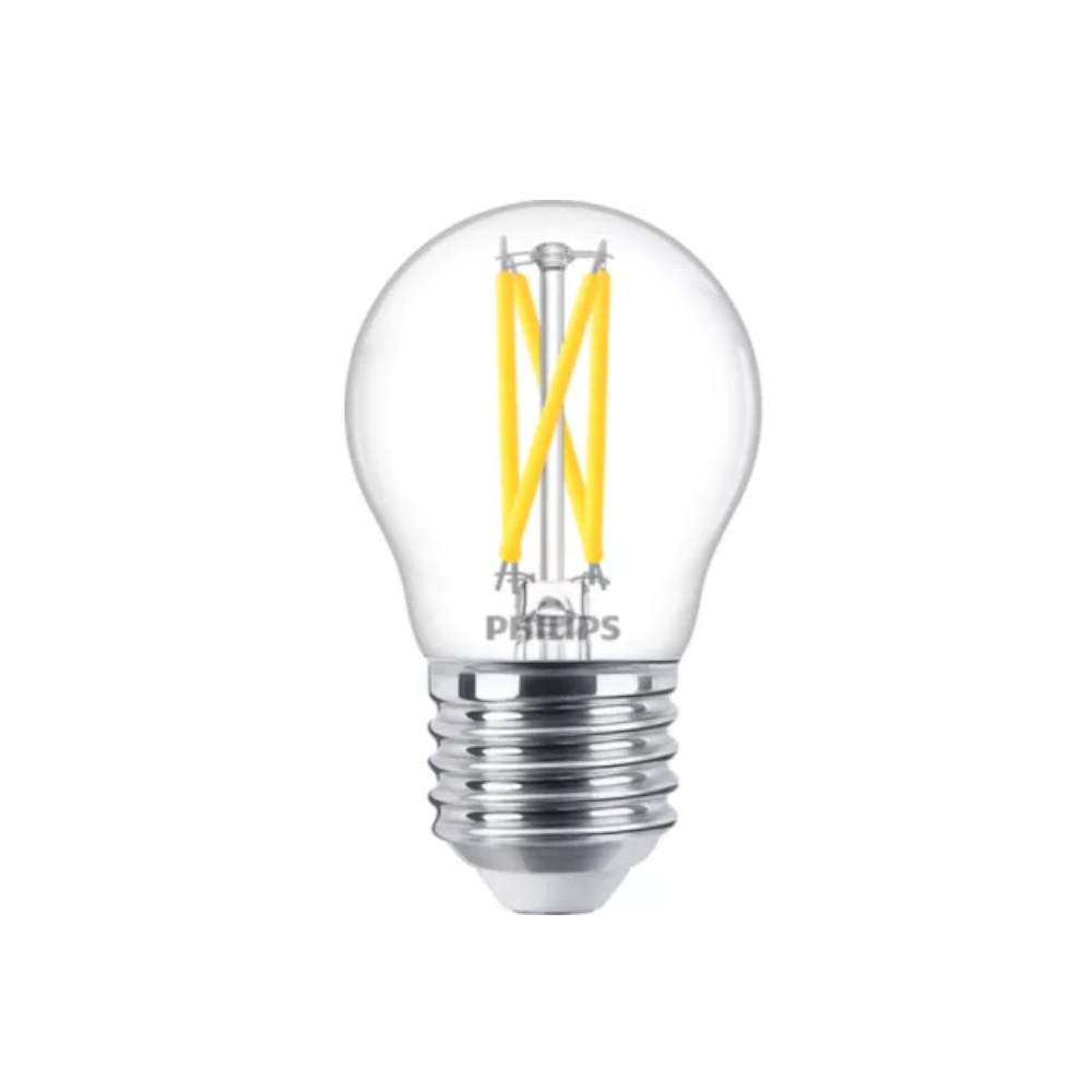 LED-Lampa Klot Fil Dimbar 25W E27 Klar Varmvit 4st Philips