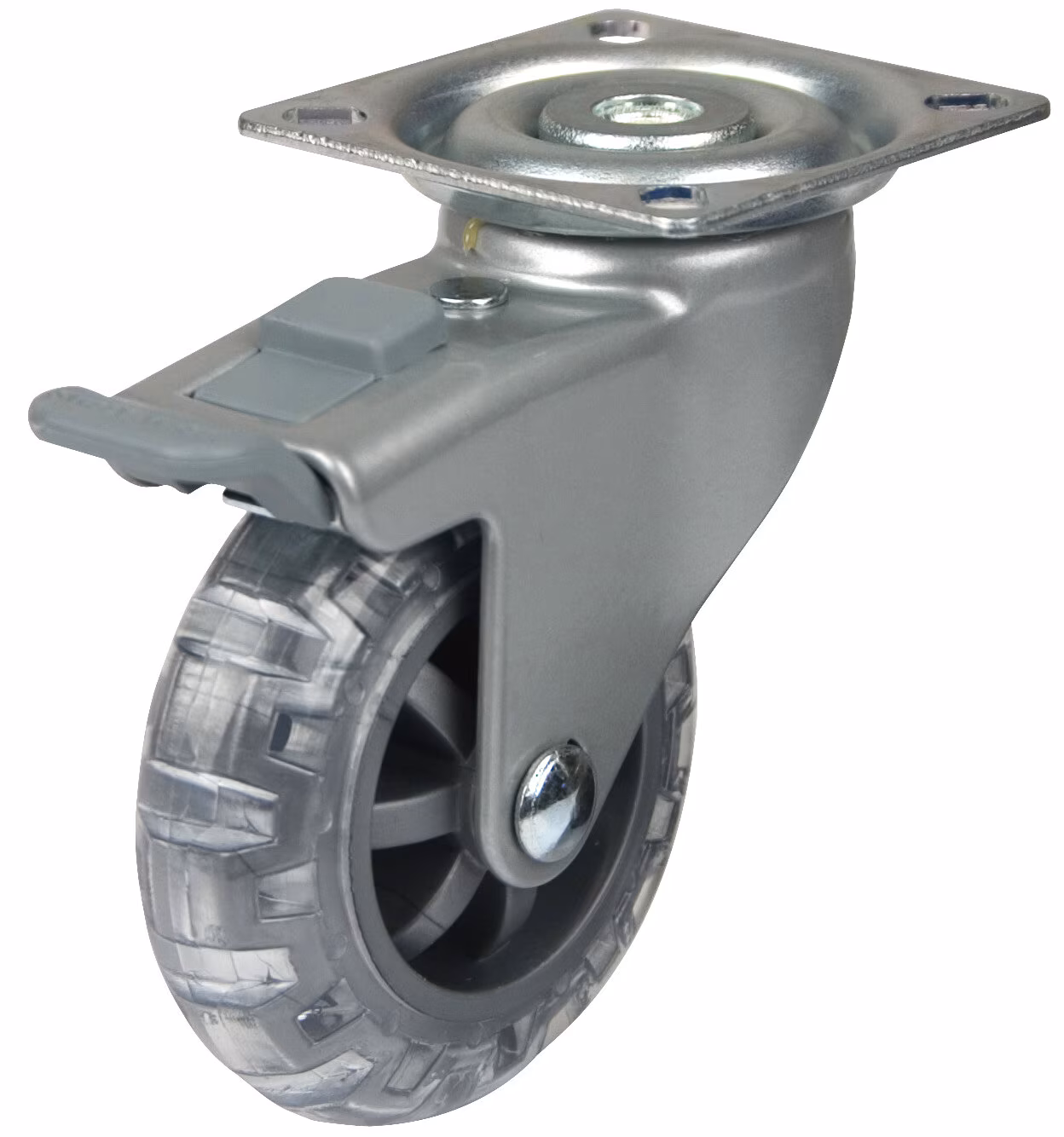 Kjøp Swede-Wheel Trinse 75 mm med plate 60x60 mm, inline-hjul, lakkert bøyle, totalbrems