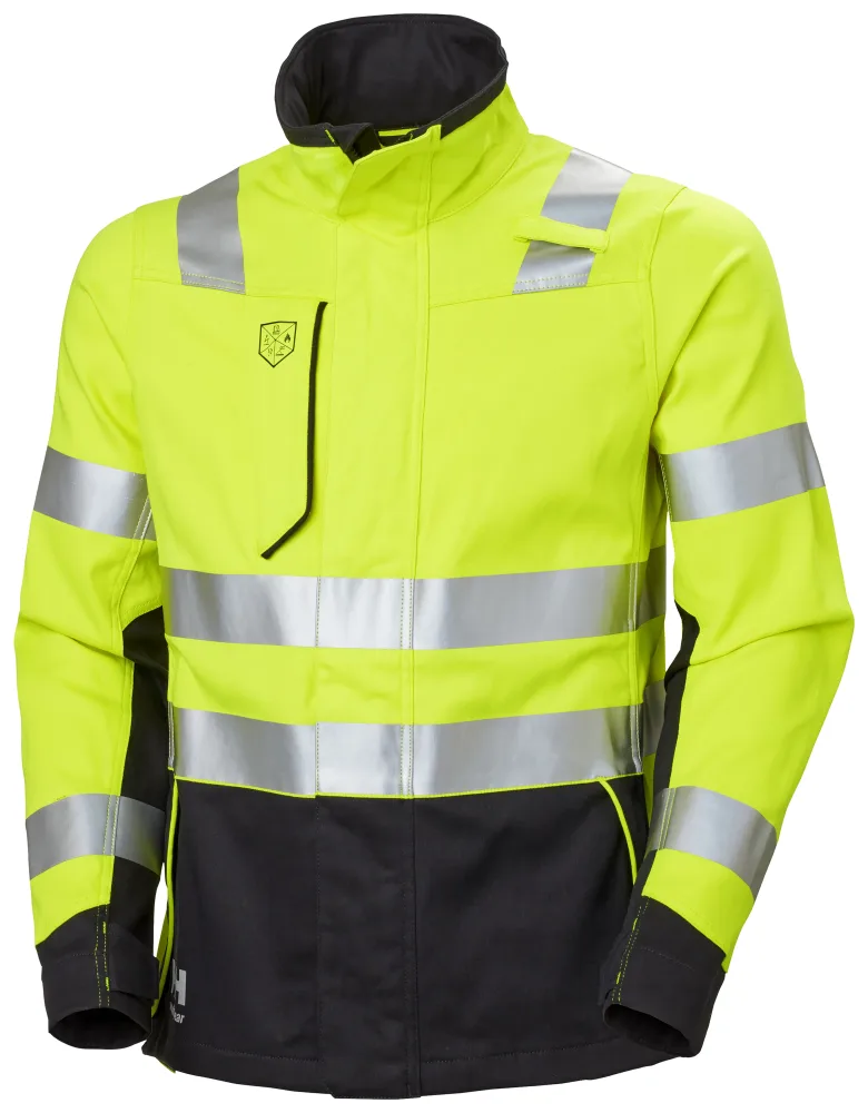 Helly Hansen Workwear Fyre 77249-369 Jacka varsel, gul/grå, flamskydd XXL