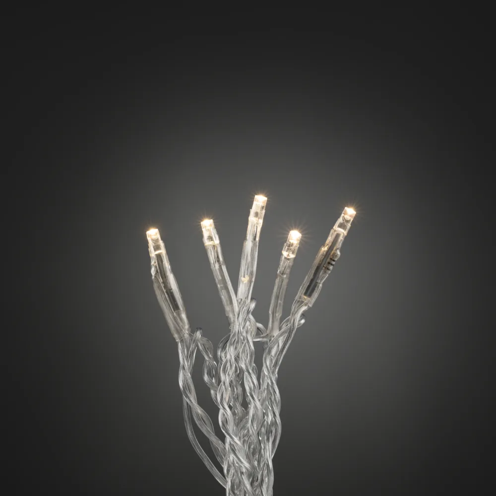 Konstsmide 6350-123 Ljusslinga varmvita, transparent kabel 0.63 m