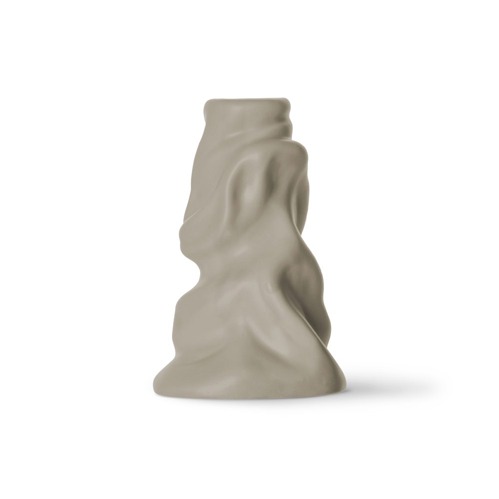 Soft ice cream ljusstake 10 cm, Beige