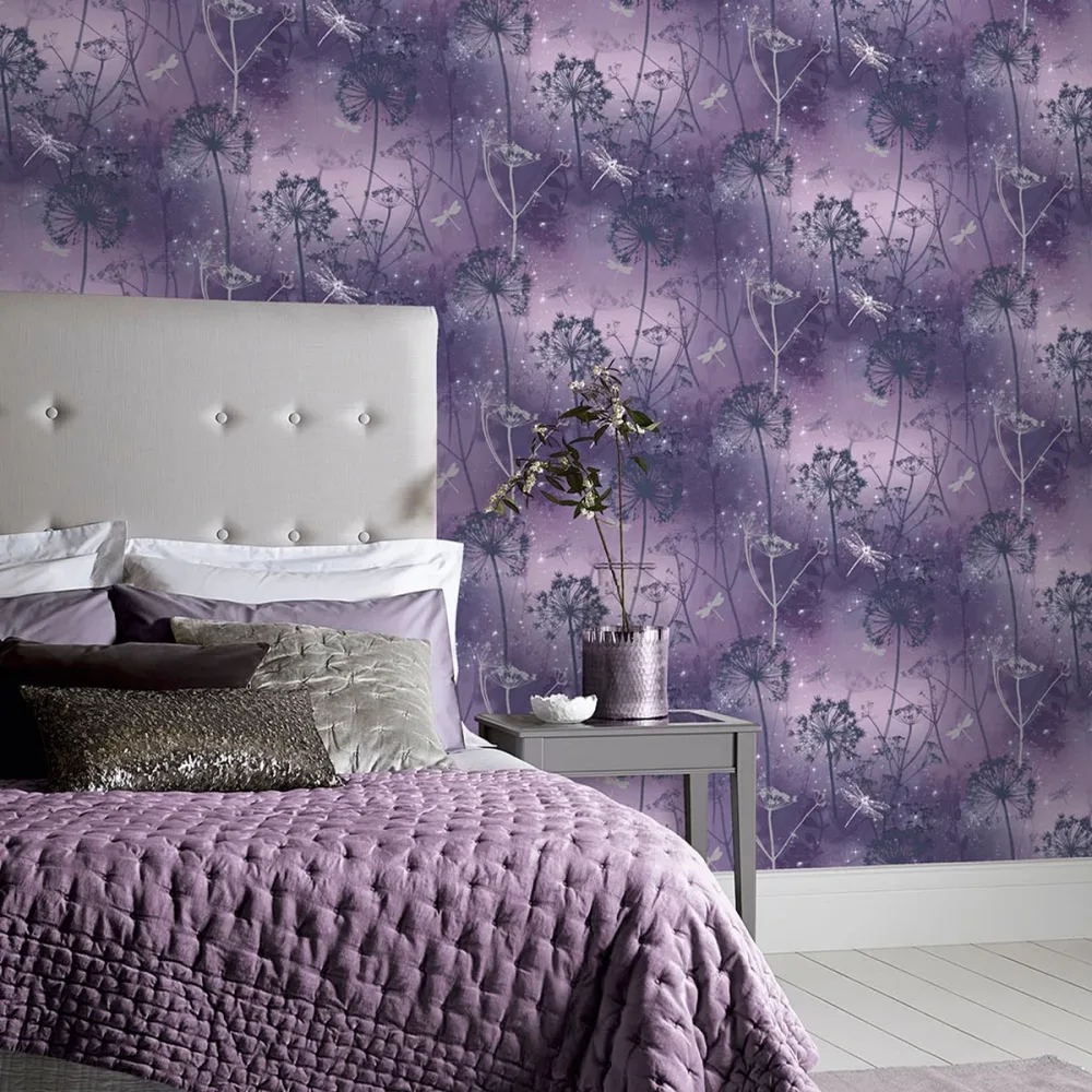 Fantasia III Damselfly Purple 692306 Lila Tapet | Stuvbutiken - Bild 3