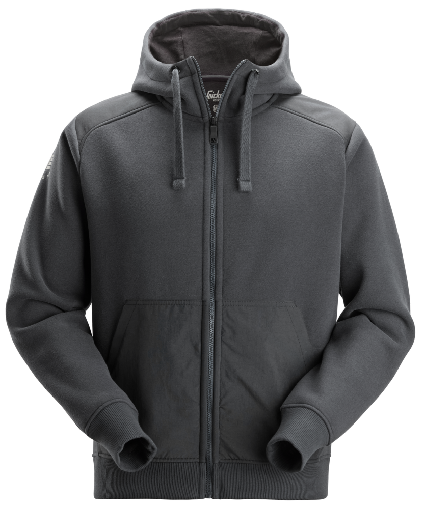 HOODIE SNICKERS WORKWEAR TECH CORDURA, STÅLGRÅ/MÖRKGRÅ STL XL