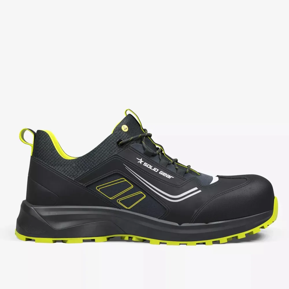 Solid Gear Adapt Low Skyddssko S3L, ESD, svart/gul 45