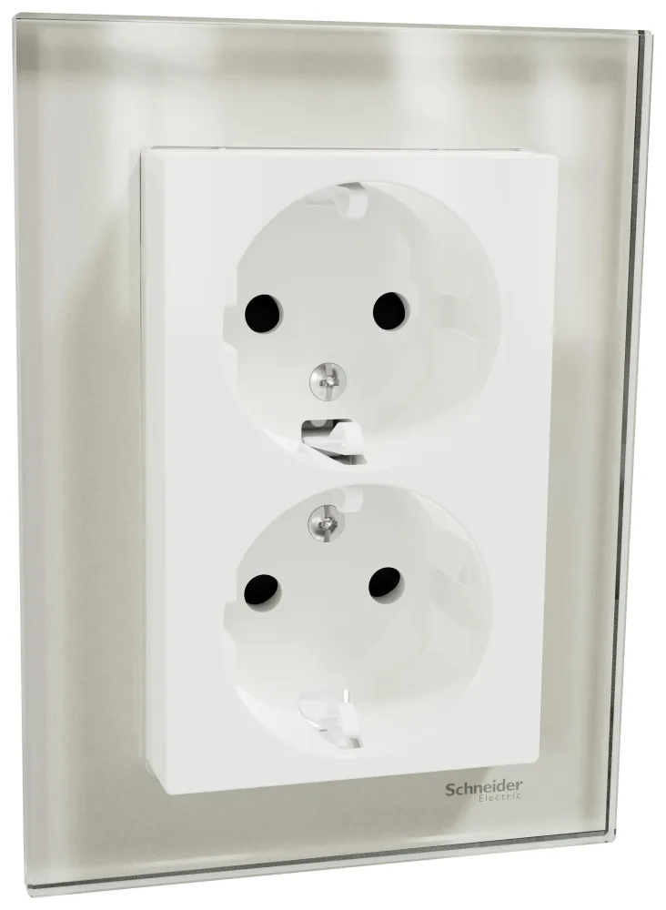 Schneider Electric WDE008888 Vägguttag 2-vägs