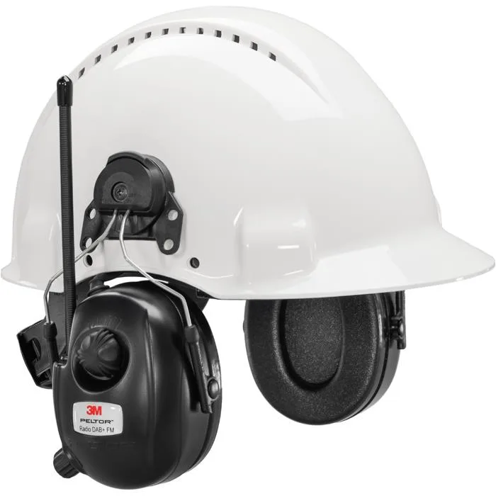 3M Peltor DAB+ FM Radio Hörselskydd med hjälmfäste