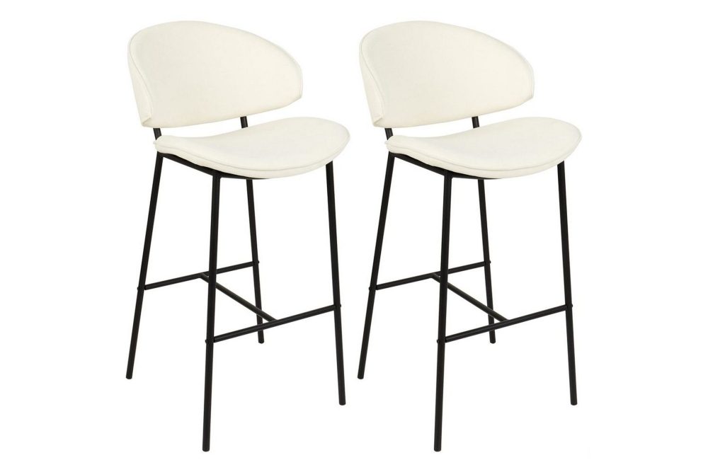 Barstol Kiana set om 2 Beige-Svart