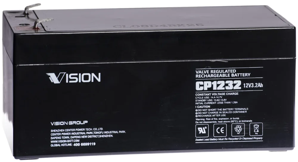 Vision CP1232 Batteri 12V 3.2 Ah