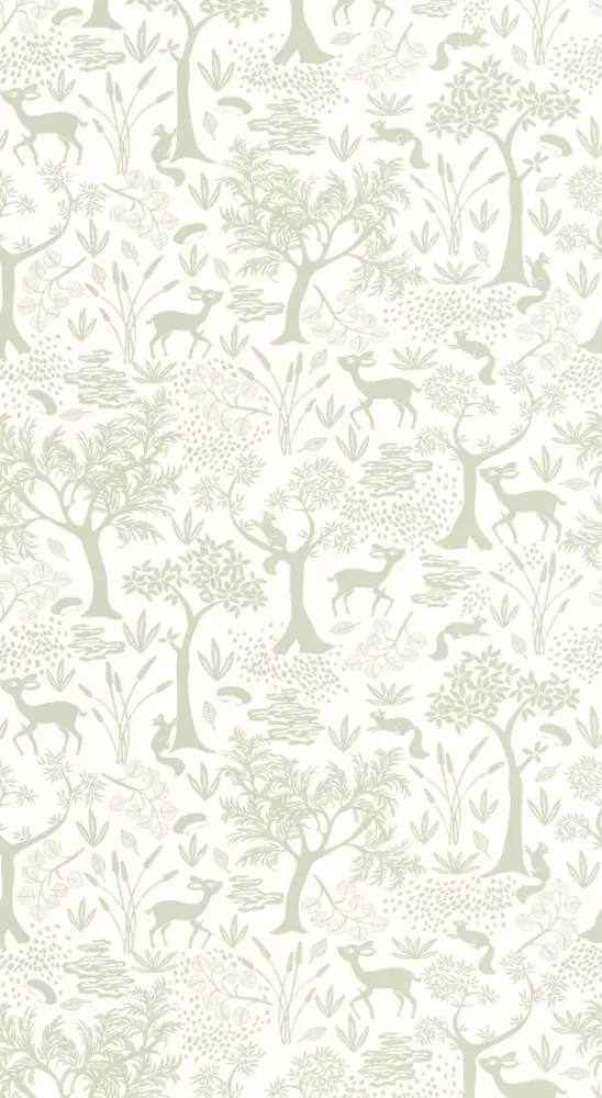 Casadeco - Poetic Forest Vert Amande Once Upon A Time