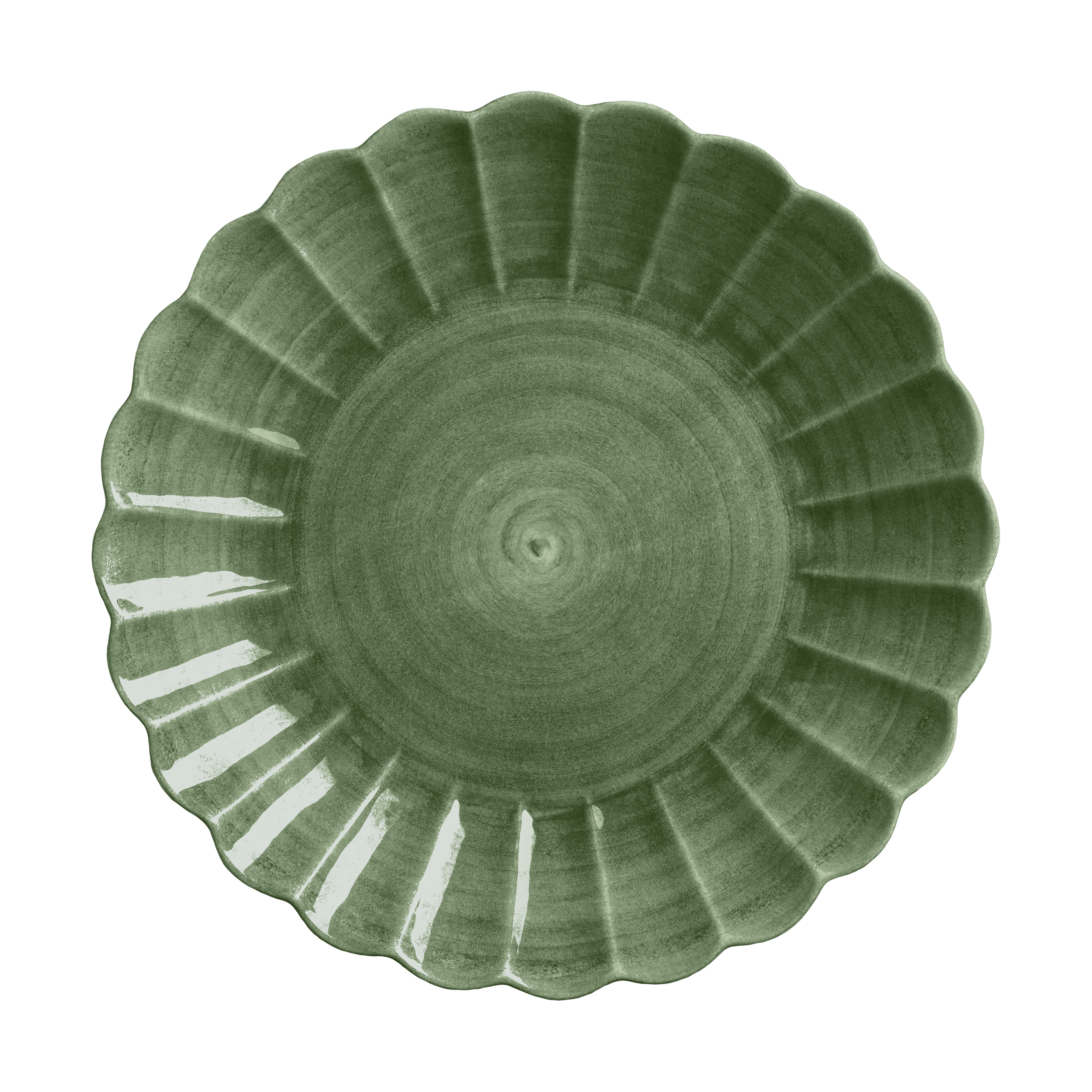 Oyster fat rund 42 cm, Forest green