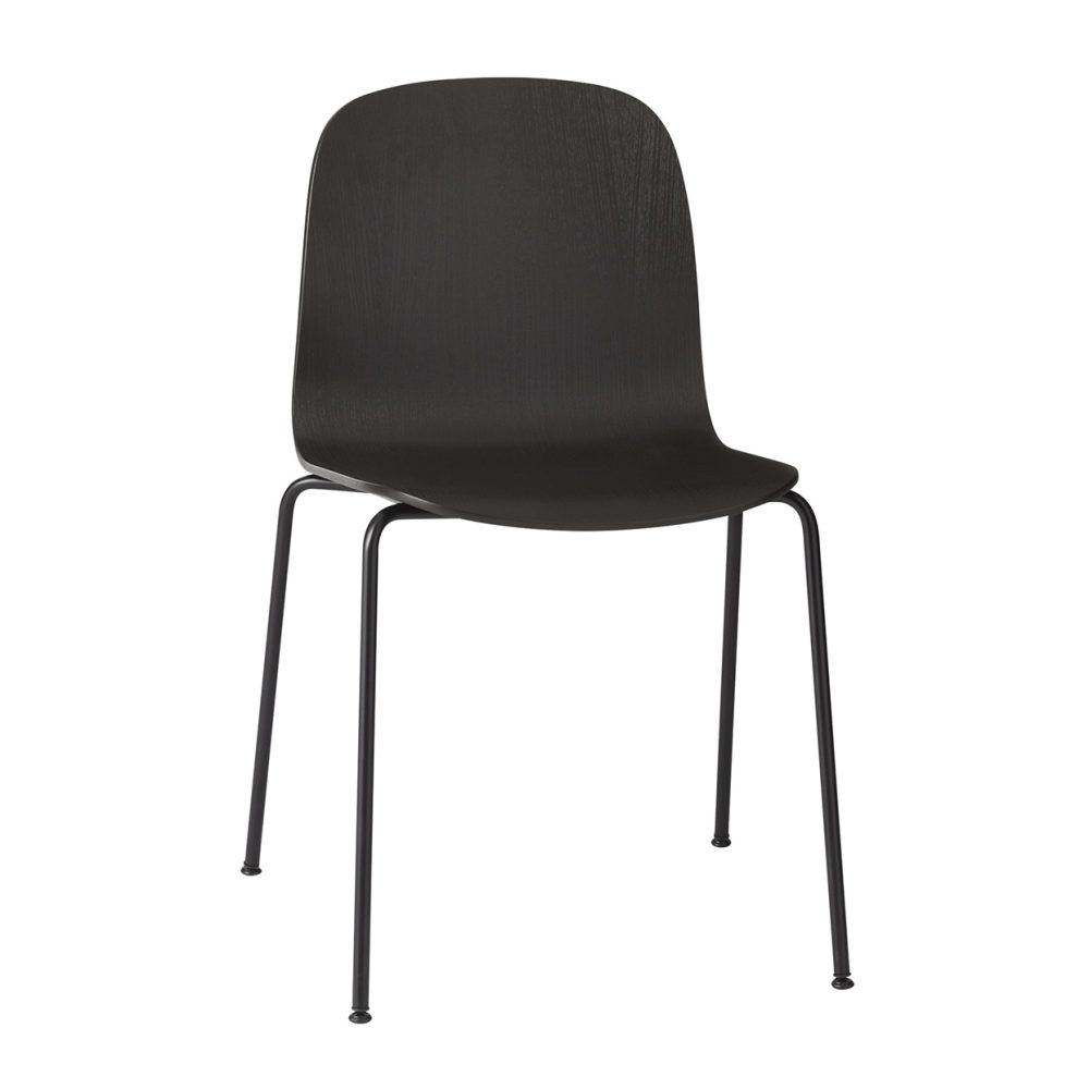 Visu Chair stålbas, Black-Black