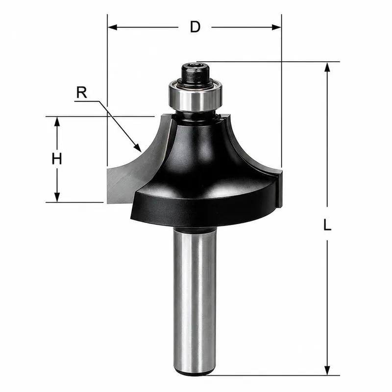 Delver Kvartsstavsfräs R4.8 22.2x11.1x54 S=8