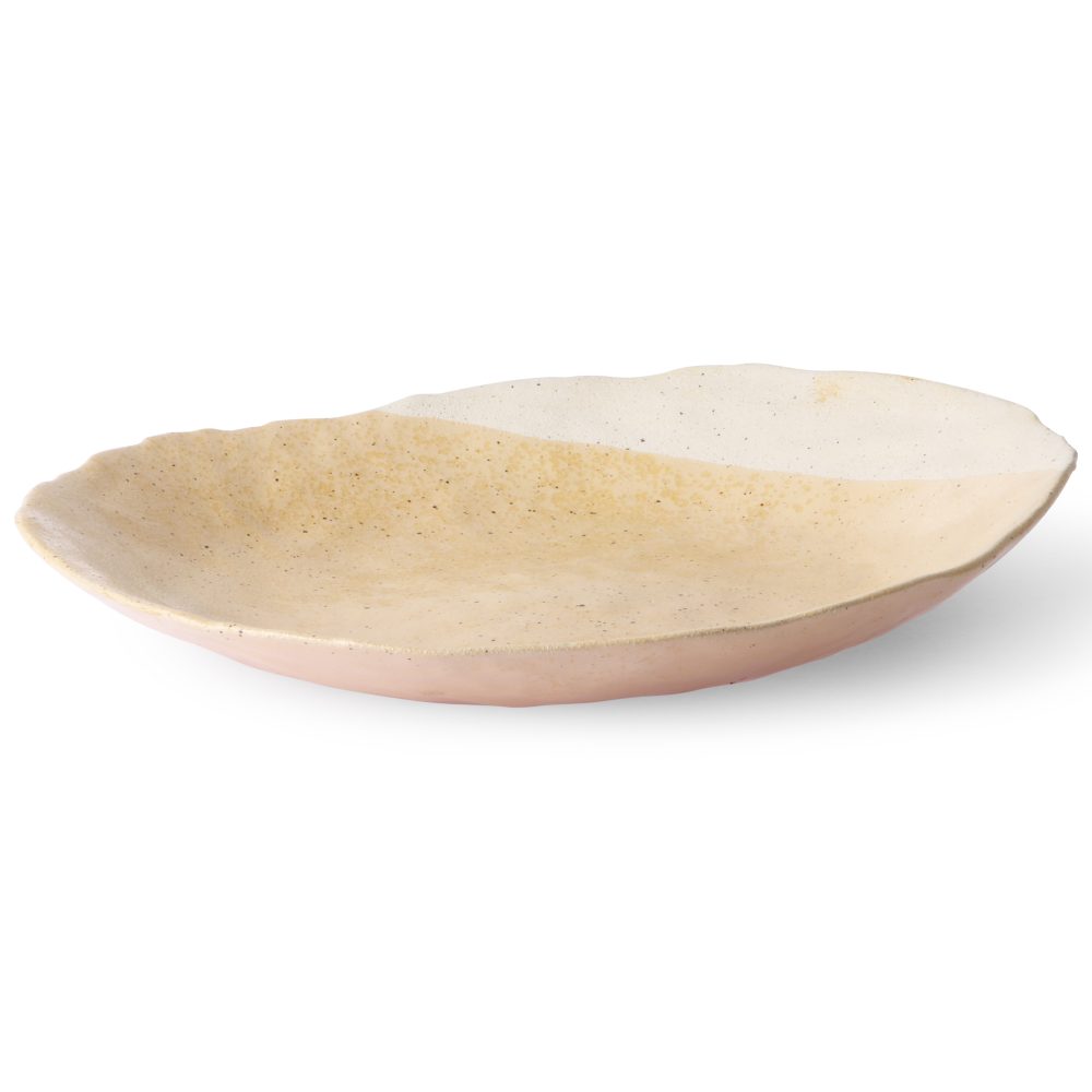 HKliving dekorationstallrik 34,5x38 cm, Cream-white