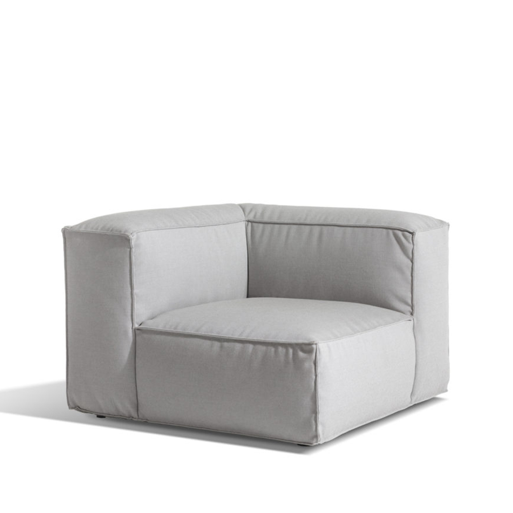 Asker modulsoffa, Sunbrella Sling light grey, hörndel